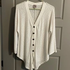 Button up sweater.  Size Large